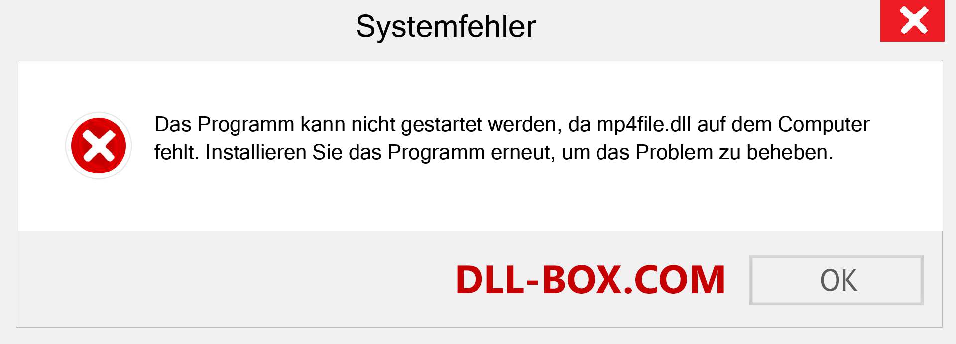 mp4file.dll-Datei fehlt?. Download für Windows 7, 8, 10 - Fix mp4file dll Missing Error unter Windows, Fotos, Bildern